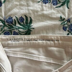 Talbots Flawless High-Waist Demin Jegging Ankle in White